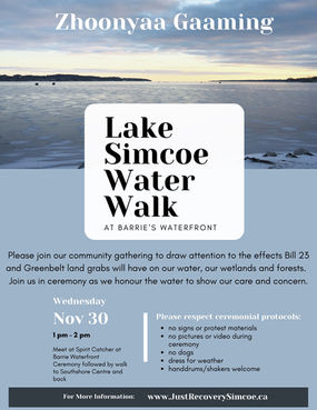 Bill 23 – Lake Simcoe Water Walk, Wednesday, November 30