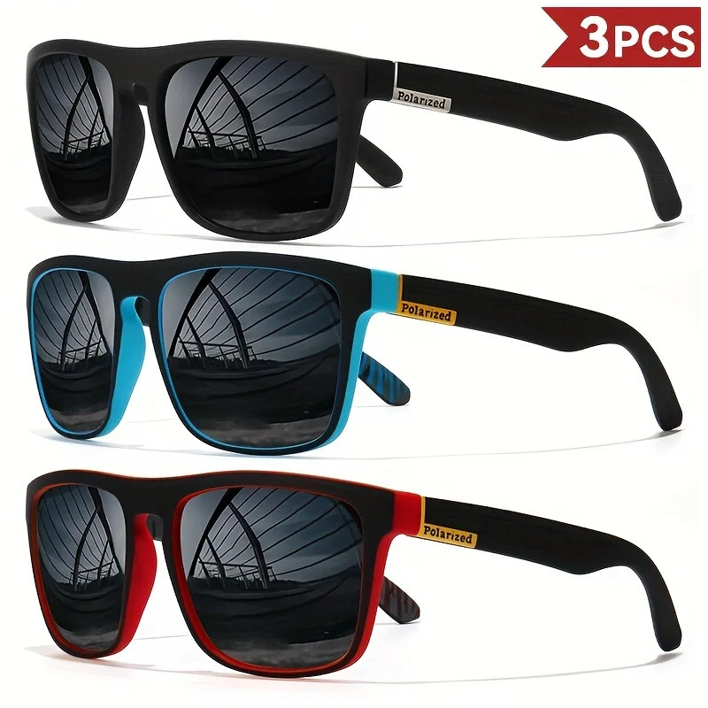 Thumbnail: Fashion Vintage Square Polarized Sunglasses Men Women Driving Fishing Luxury
