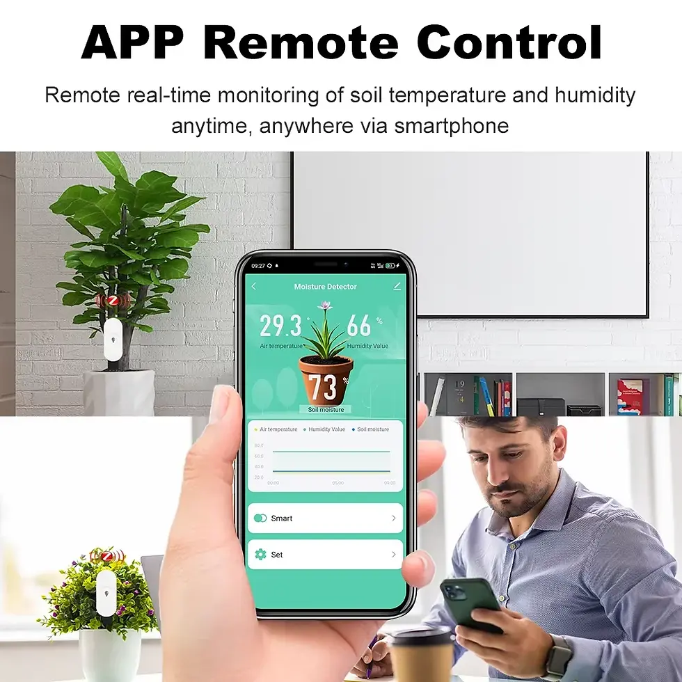 Thumbnail: Tuya Smart ZigBee Soil Moisture Sensor Temperature and Humidity Meter Thermo