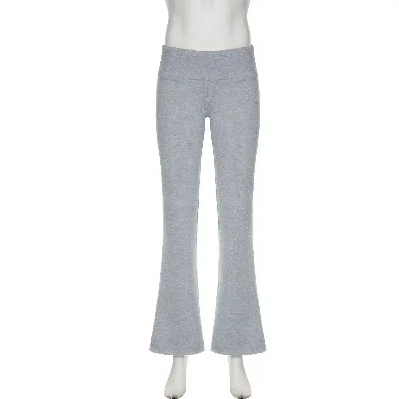 Thumbnail: Casual Sexy Basic Solid Flare Pants Y2K Slim Low-Waisted Boot Cut Pants Women