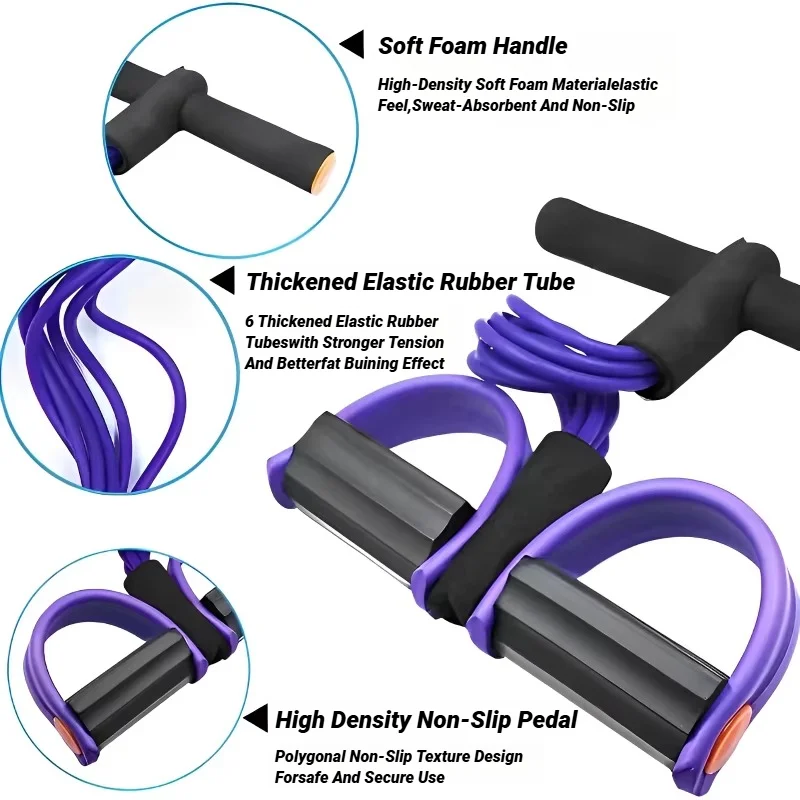 Thumbnail: Four-Tube Pedal Tensioner Multi-Functional Household Fitness Equipment Yoga