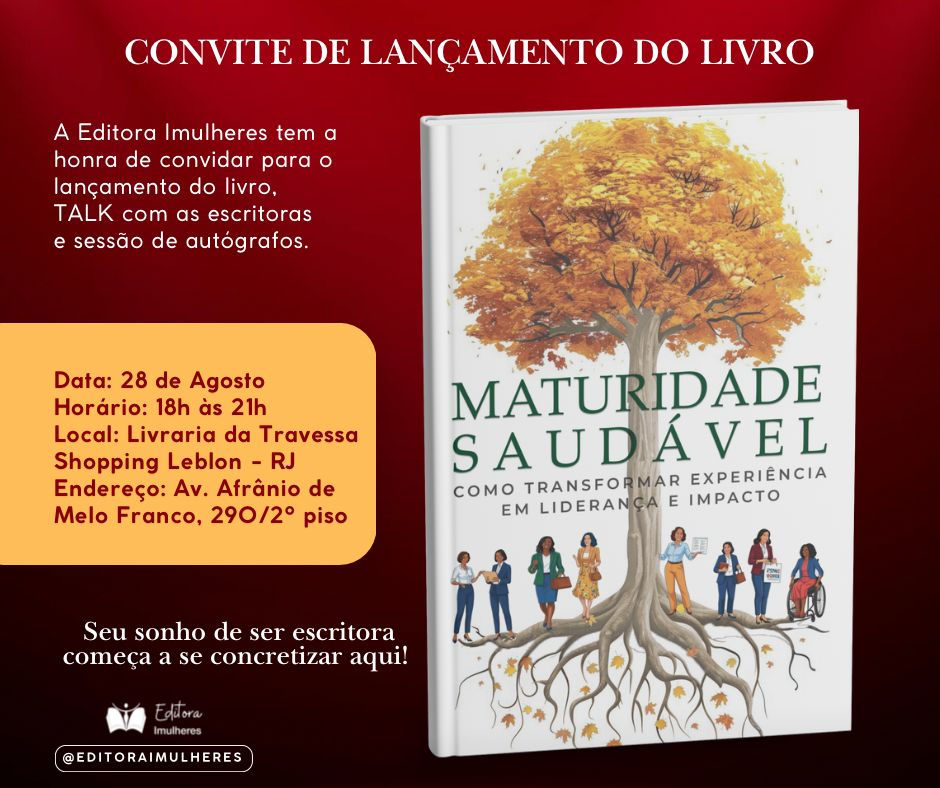 Convite do lançamento do livro. Foto: Priscila Sousa