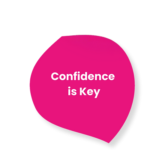 Pink petal icon labeled 'Confidence is Key' from My Mindful Class, representing the importance of building student self-esteem, self-belief, and a positive mindset through mindfulness-based classroom lessons and activities.