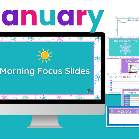 Download Your FREE January Classroom Morning Slides Template