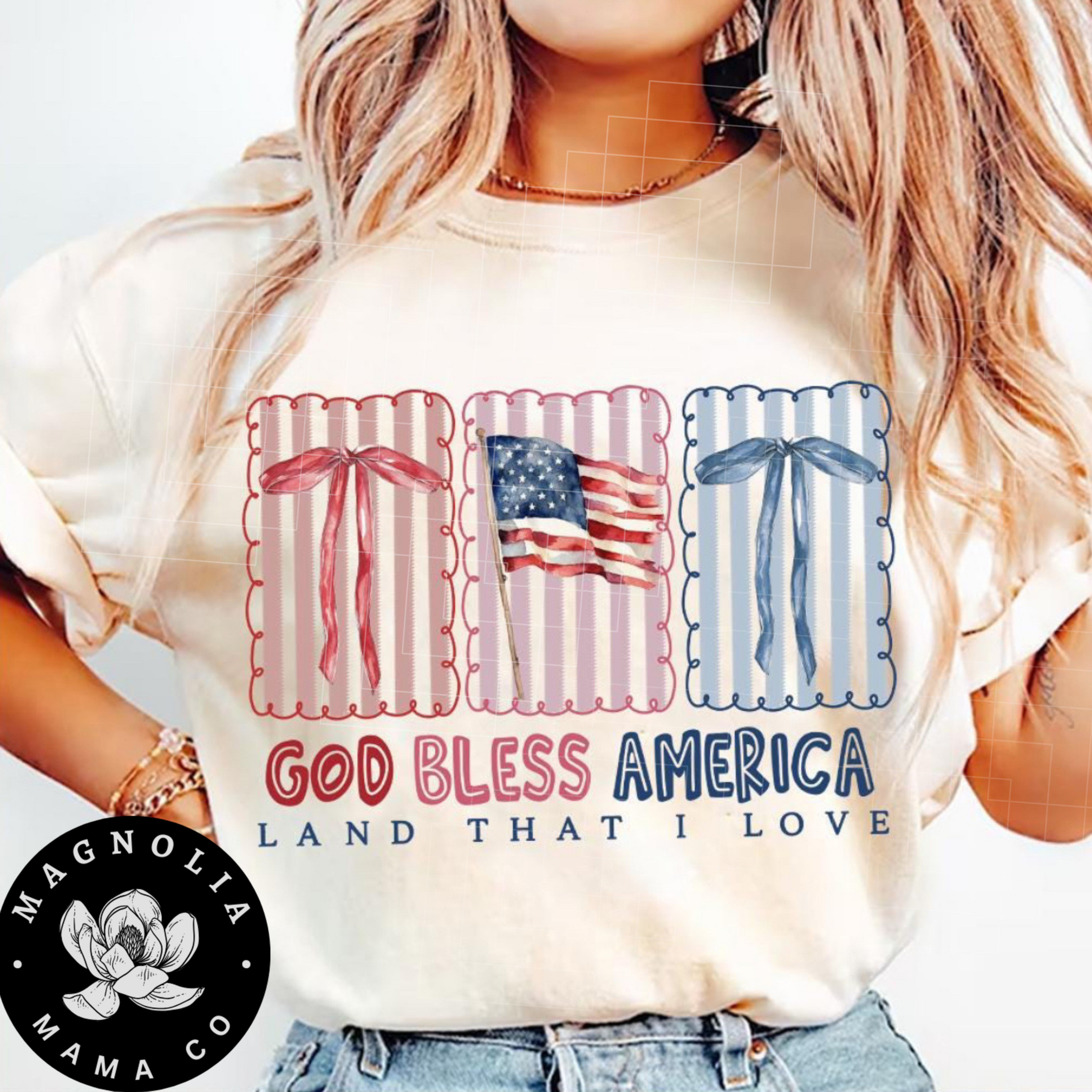 God Bless American Bows & Stripes