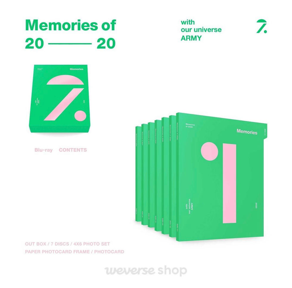 Thumbnail: [ON HAND] Memories of 2020 Blu Ray (with SUGA photo card)
