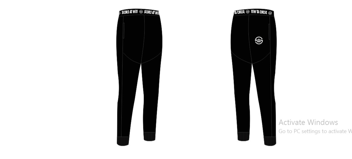 Women Black Cotton Fleece Pants