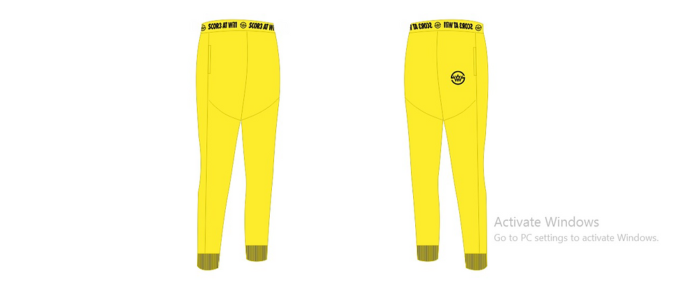 Women Yellow Cotten Fleece Pants