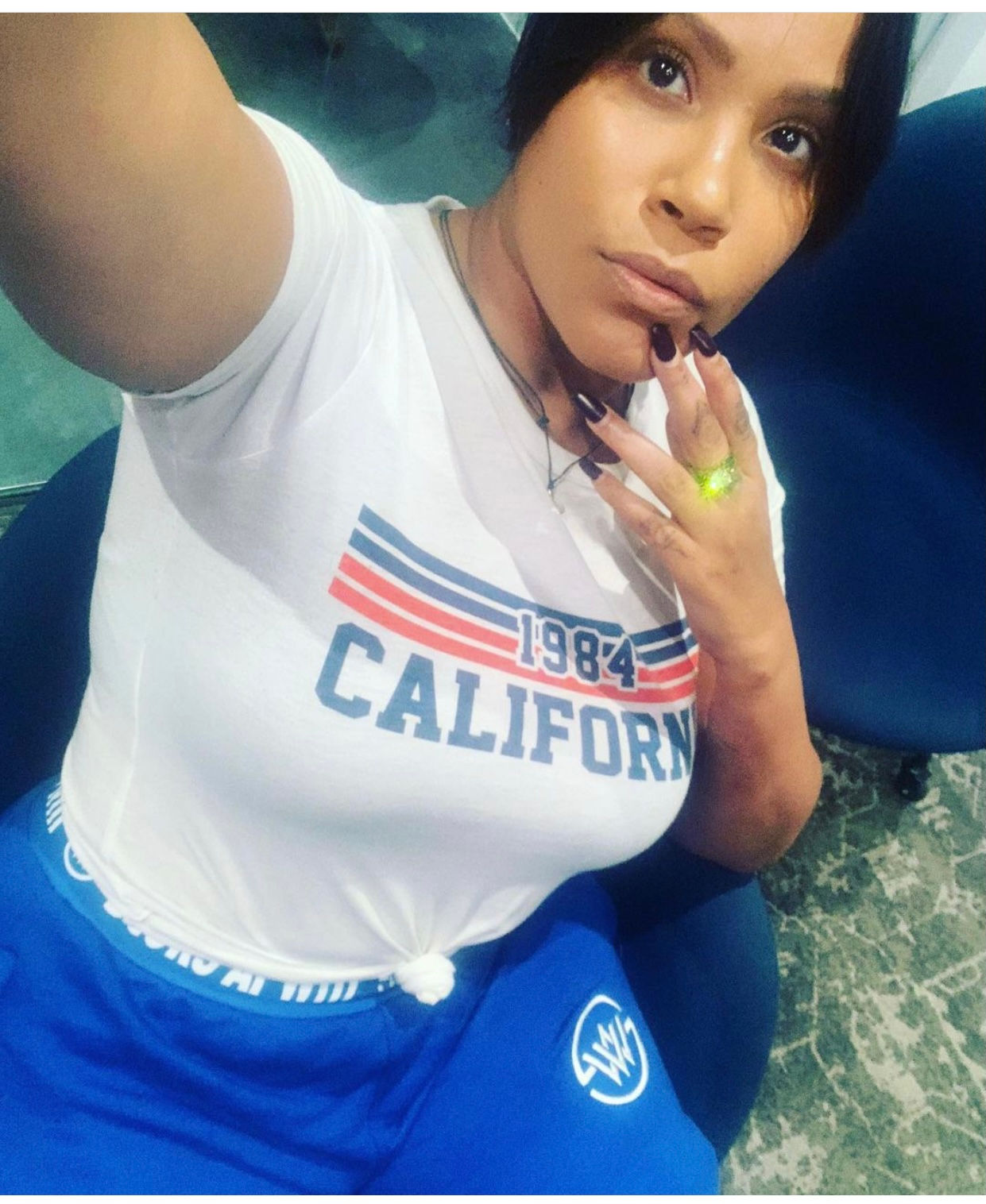 Women Blue Cotton Fleece Pants