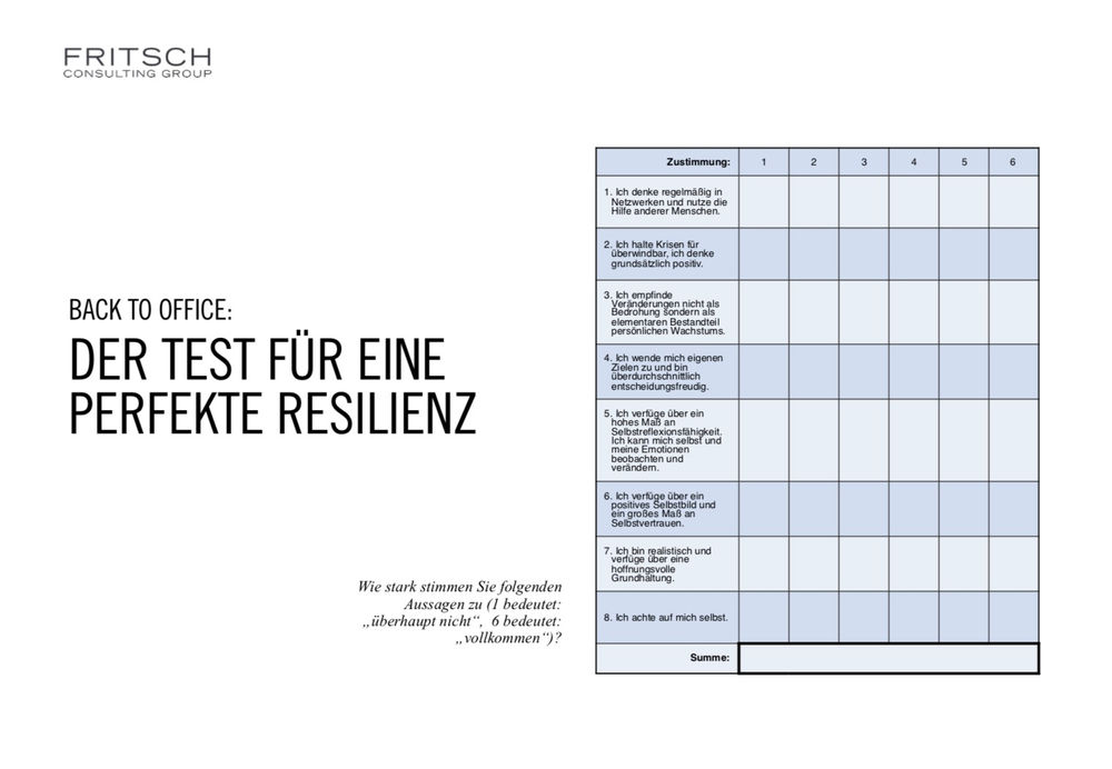 „Back to Office“: Ein Test für eine perfekte Resilienz