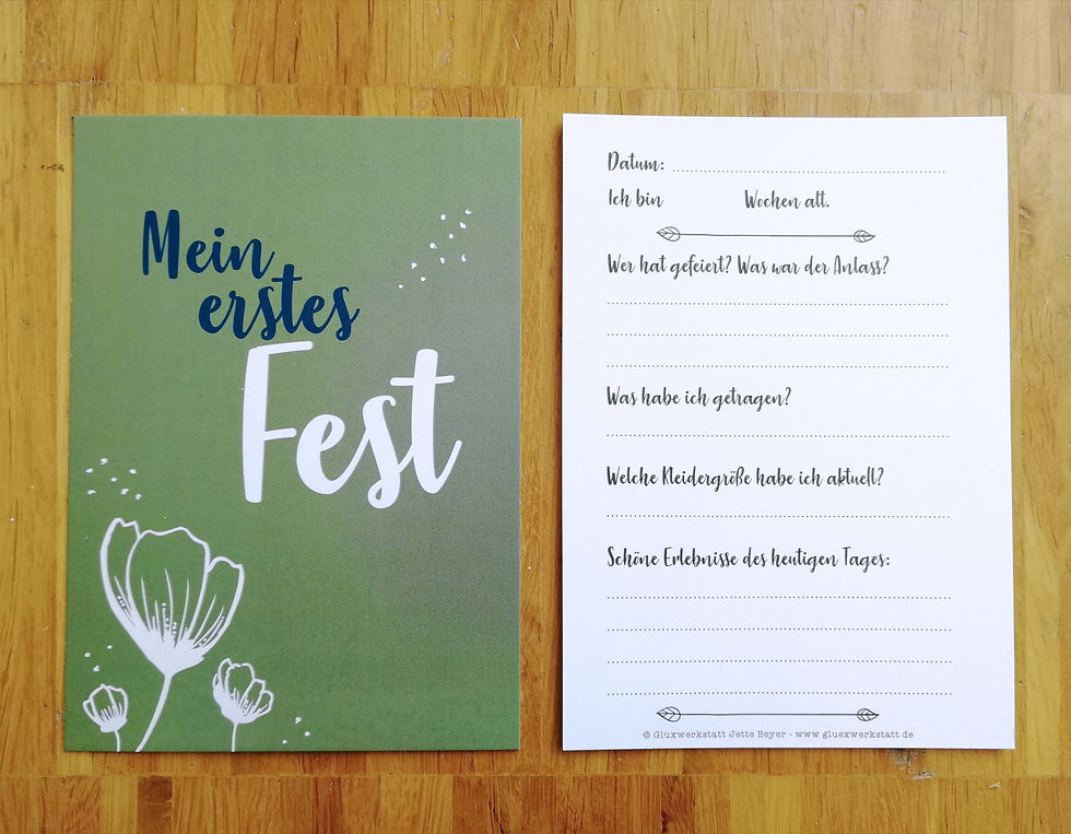 Miniaturbild: Meilensteinkarten BABY