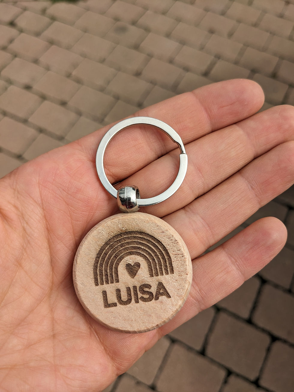 Miniaturbild: Schlüsselanhänger Holz personalisiert