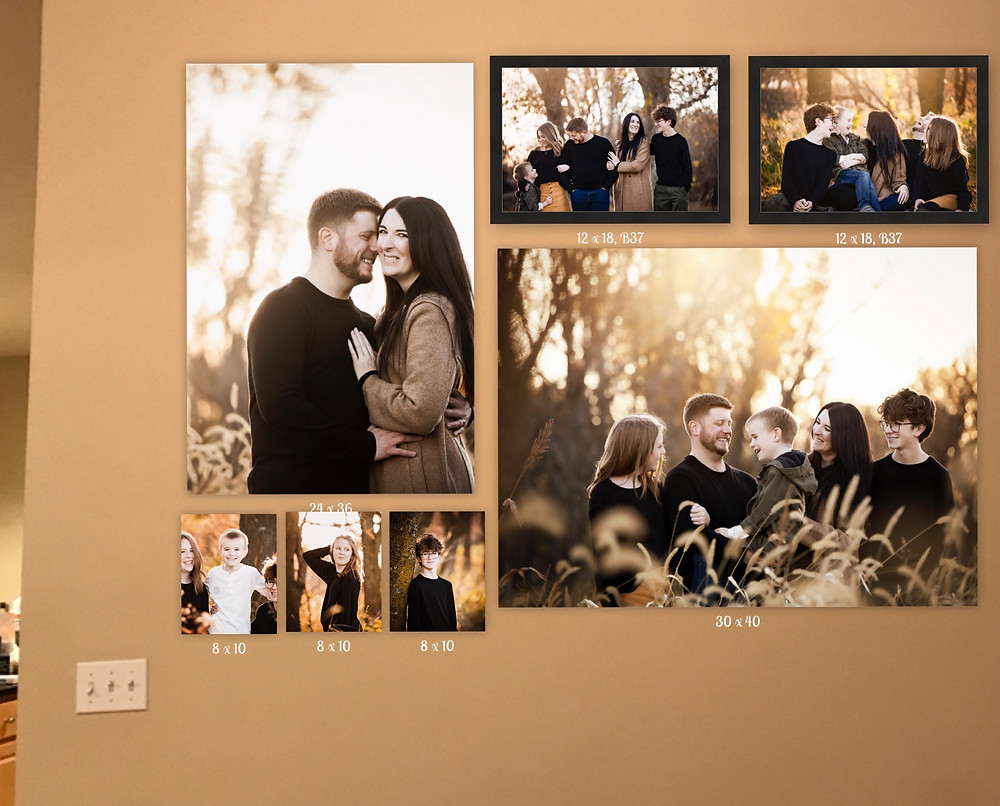 Display wall of family photos in papillion, ne
