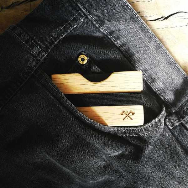 Wooden Wallet / Card Holder - Houtkappers