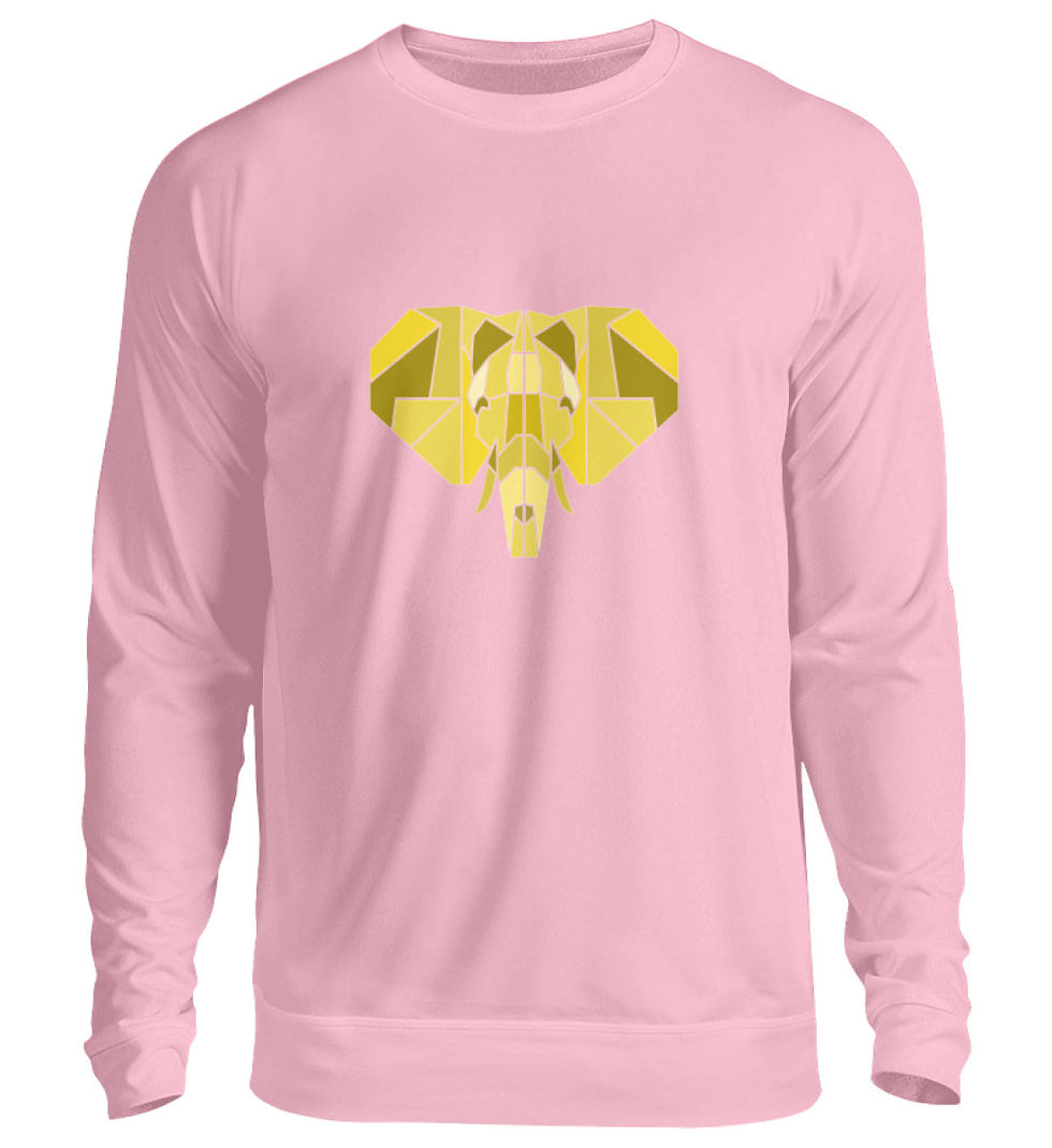 Thumbnail: Sweatshirt With Elephant Print In Yellow (Unisex)