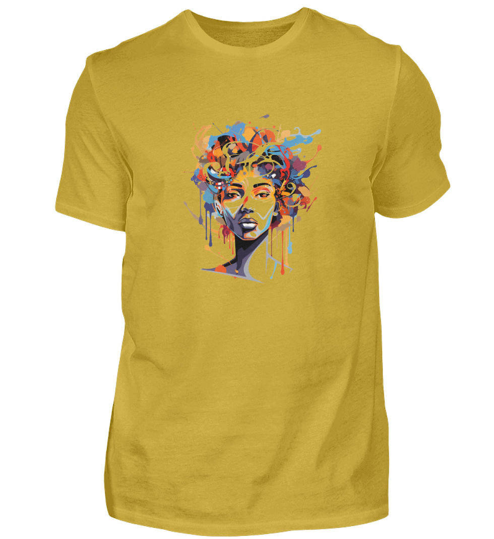 Thumbnail: African Lady Splatter  - Men Premium Shirt 