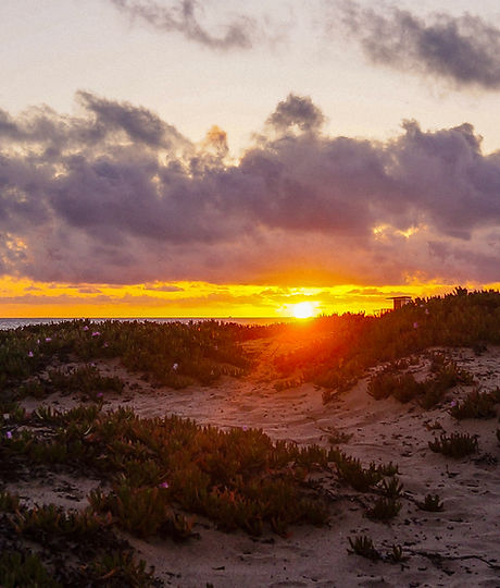 Sunset with clouds rolling in