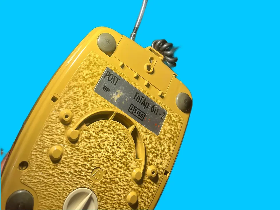 Miniaturbild: Telefonlampe 611-Up-beige Wählscheibentelefon upcycled zur LED-Lampe 1970er Tel