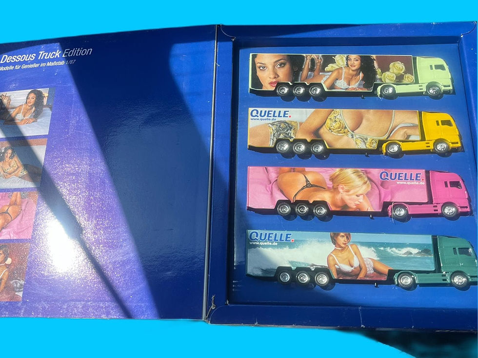 Miniaturbild: 1980er Quelle Dessous Truck Edition NEU/NOS  4 Spielzeug Trucks Germany