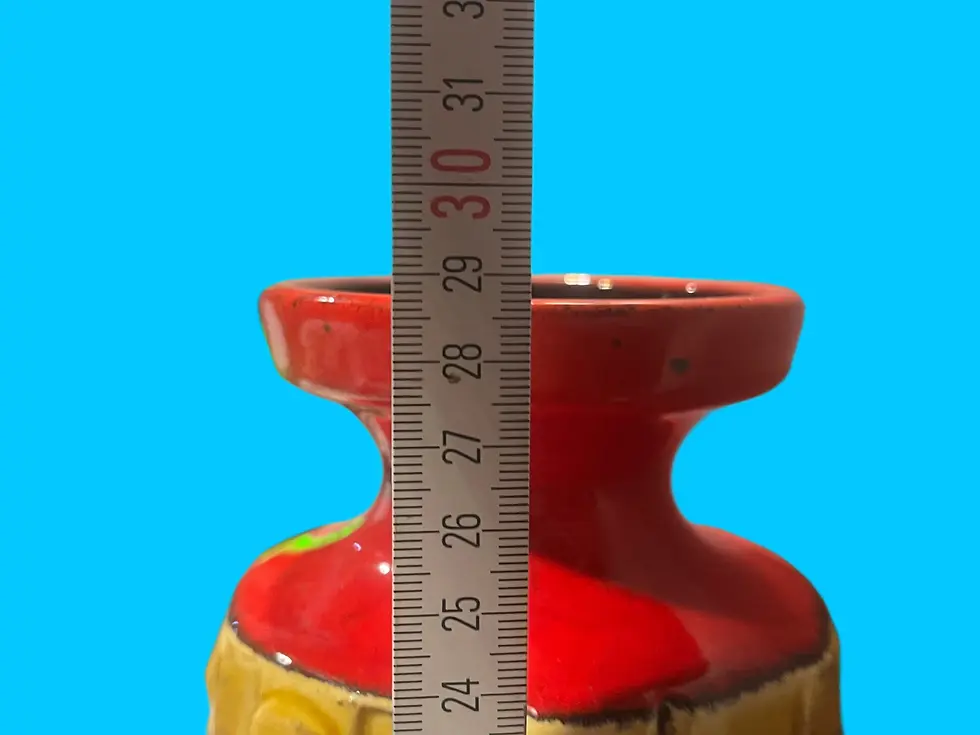 Miniaturbild: 1960er Scheurich Fat Lava Vase 30cm Orange braun Nr.1517/24 Standvase Floorvase