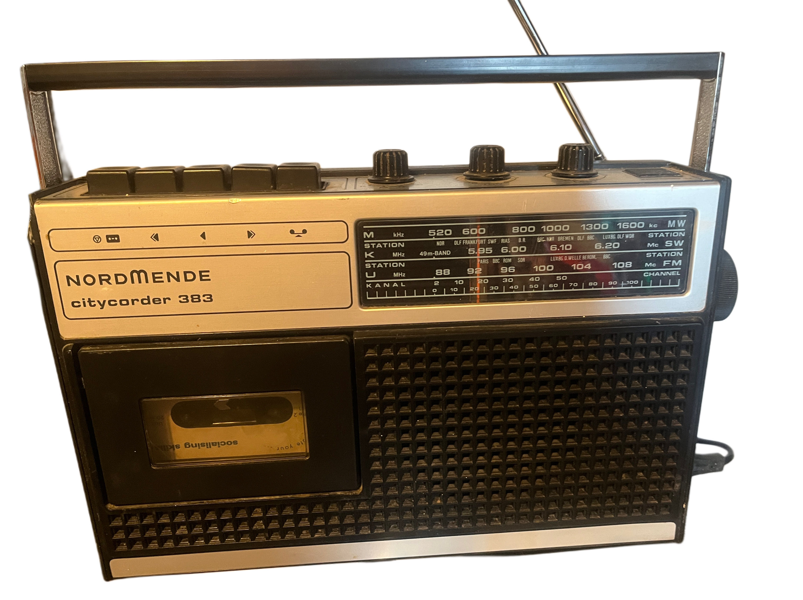 1960er Nordmende citycorder 383 Radio Kasette voll funktion Germany