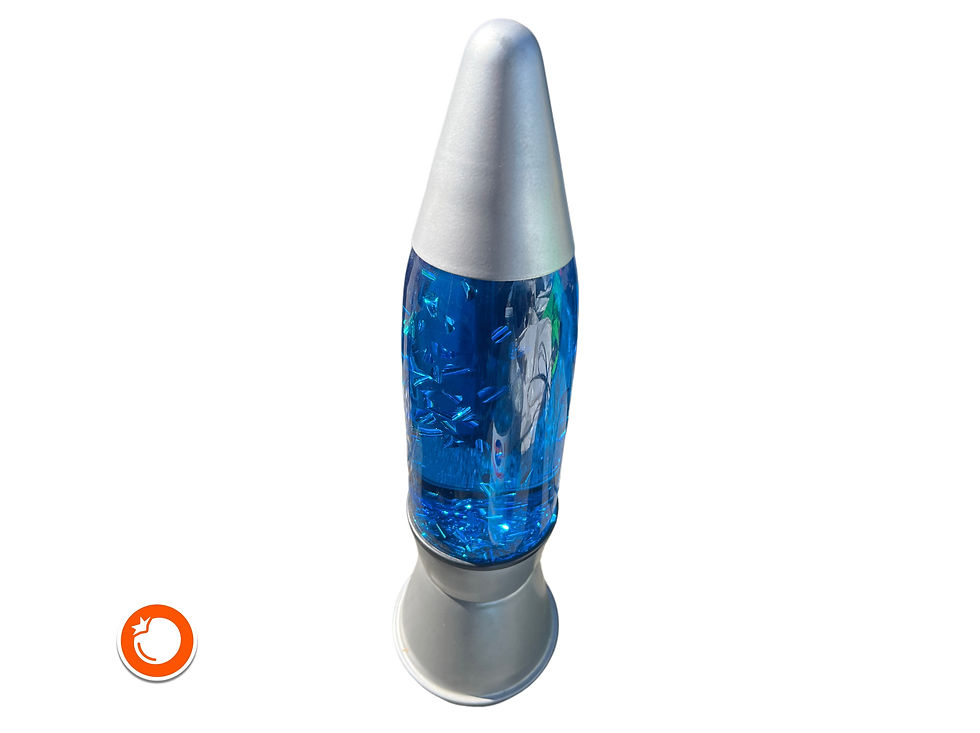 Miniaturbild: Lavalampe Glitterampe blau-silb Tischleuchte Nachttischlampe voll funk