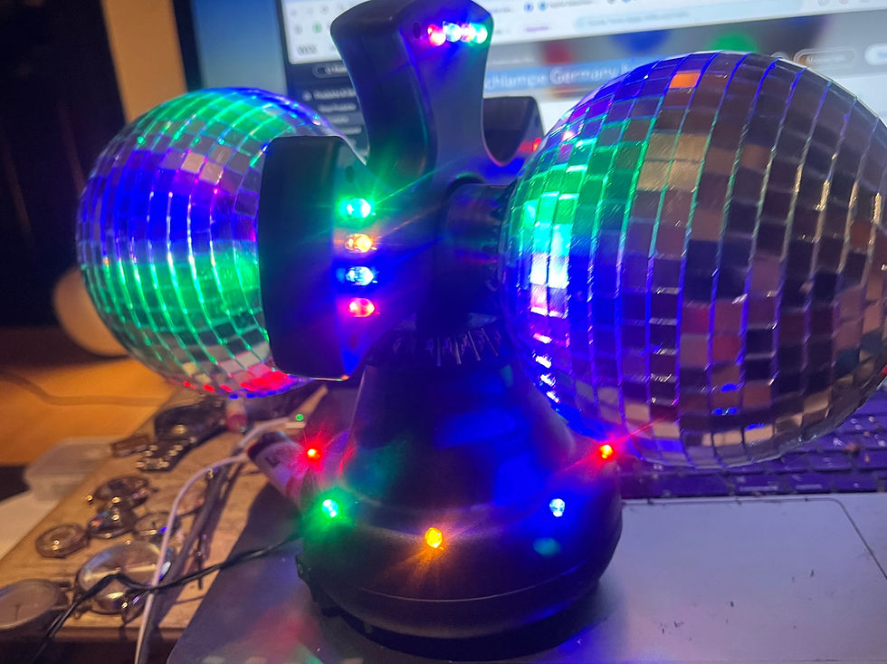 Miniaturbild: 1990er Drehendes  Discolight,  Discolicht  Tischlampe