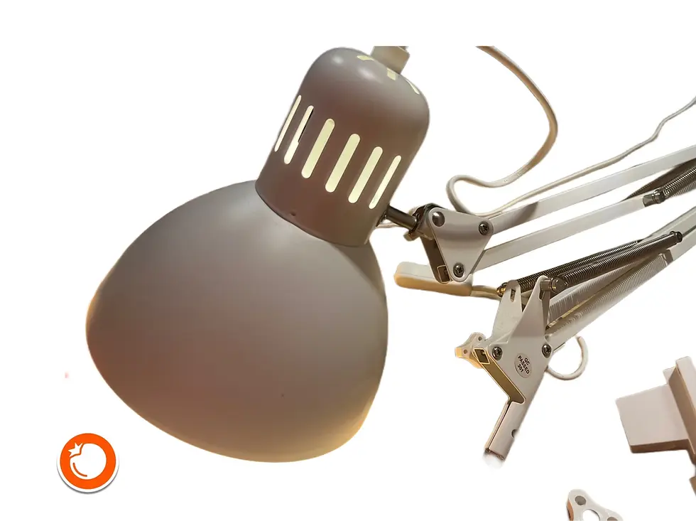 Miniaturbild: 1990er IKEA Tertial A1602F  Design Architektenleuchte Schreibtisch-Lampe gelb