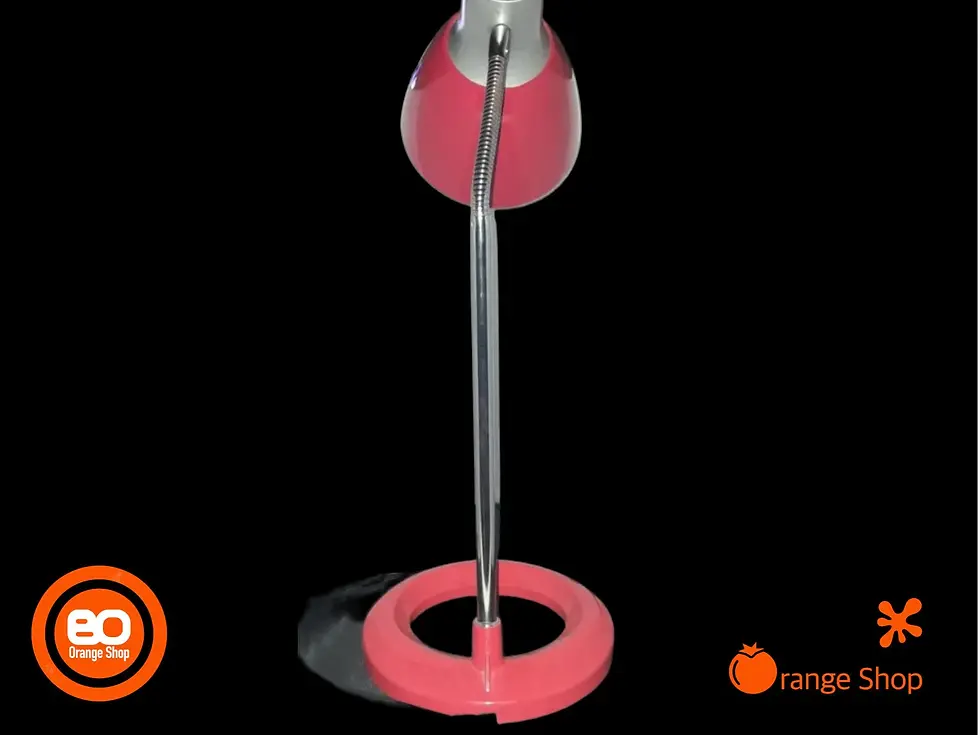 Miniaturbild: 1990er Brilliant Schreibtischlampe rot mit neuer LED Tischleuchte Schwanenhals 4