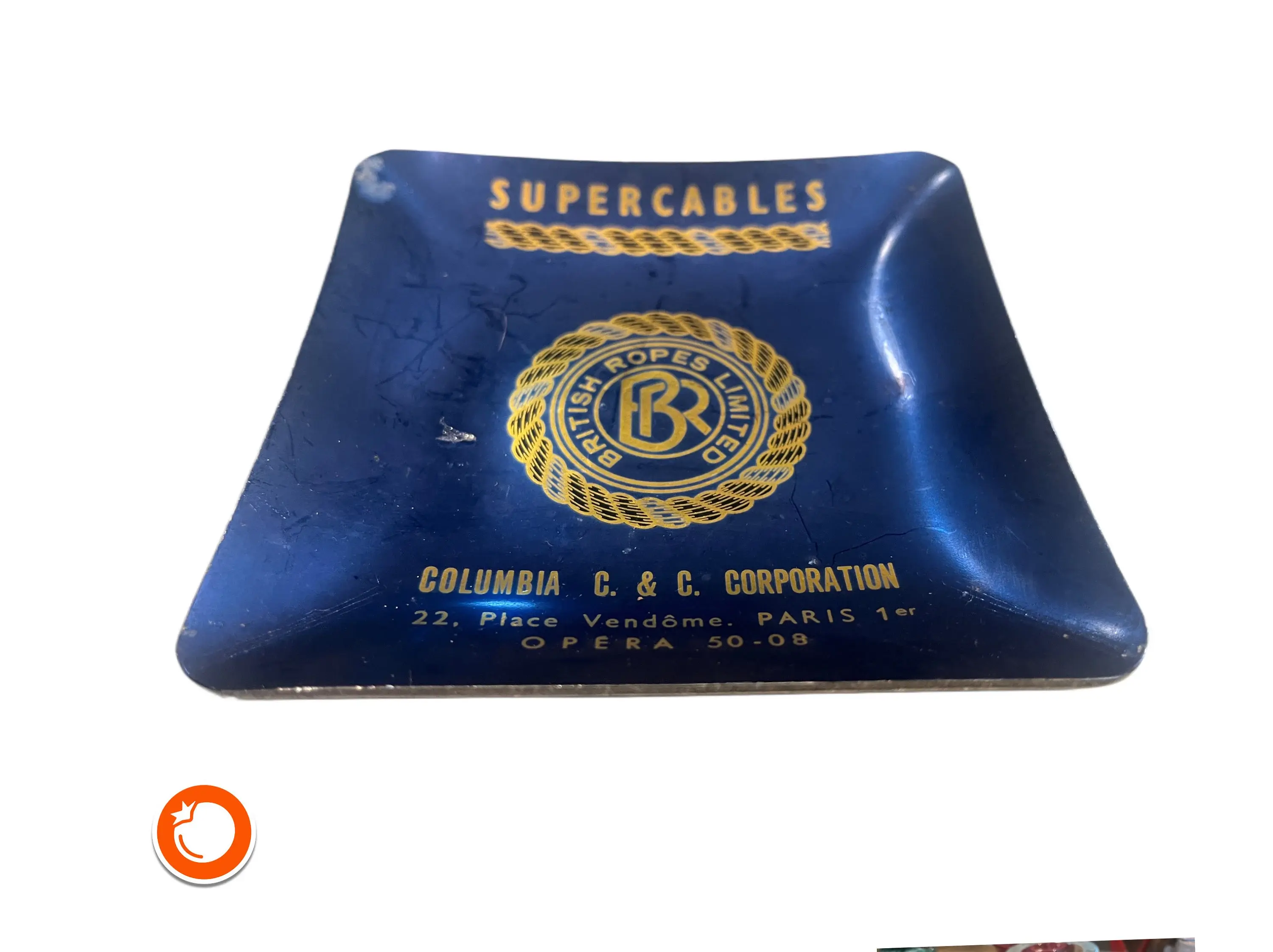 1960er originaler Supercables BRL Paris Werbe Zahlteller Sammler Zahlteller