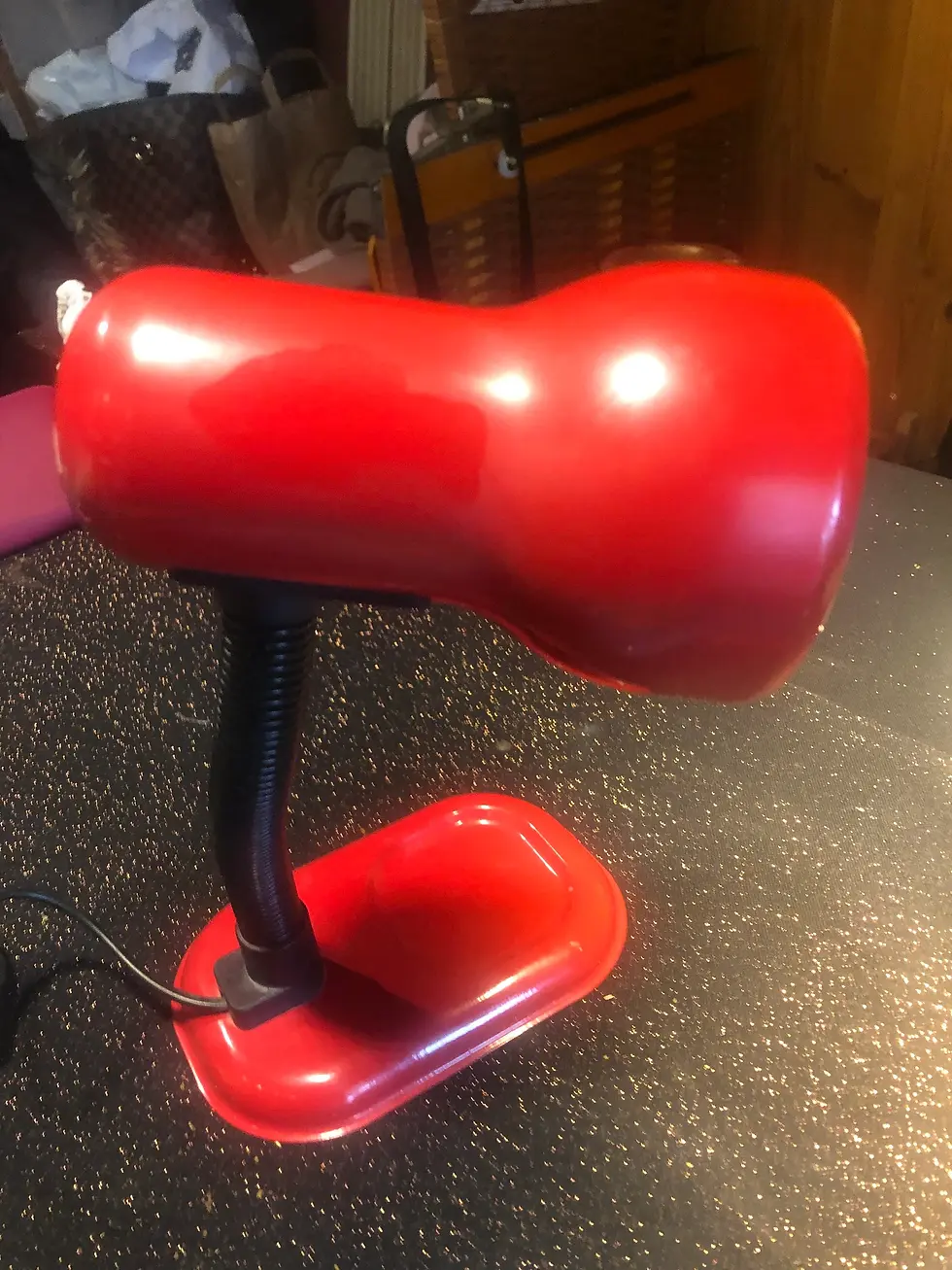Miniaturbild: 1980er Schreibtischlampe Schwanenhals Tischleuchte rot Nachttischlampe  Germany