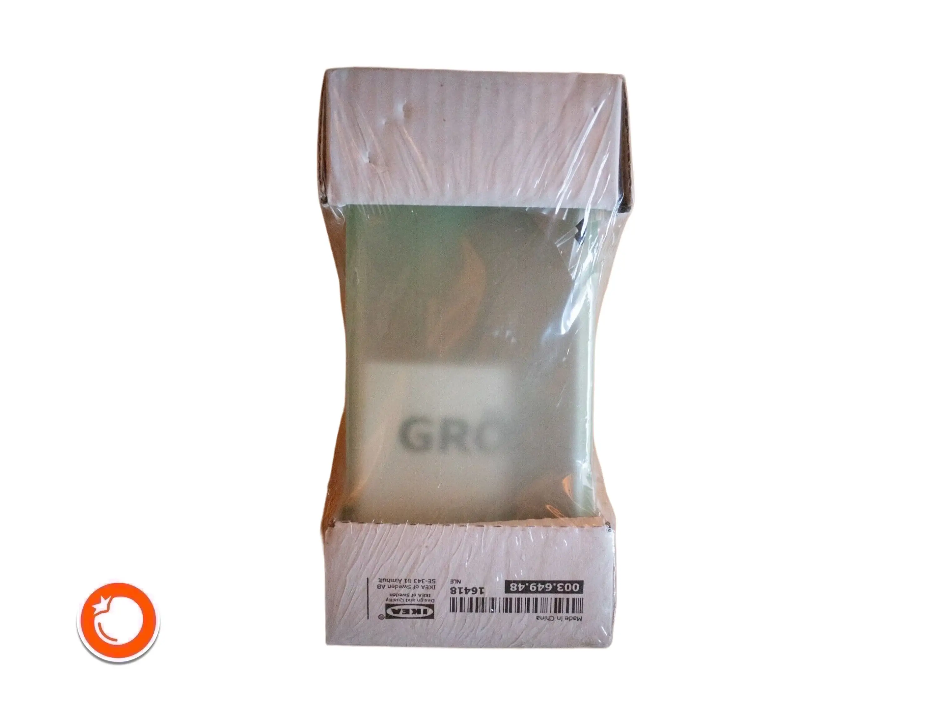 1990er Neue IKEA Lampe GRÖNÖ in OVP Leuchte  weiß  Glas handgeblasen  Sweden