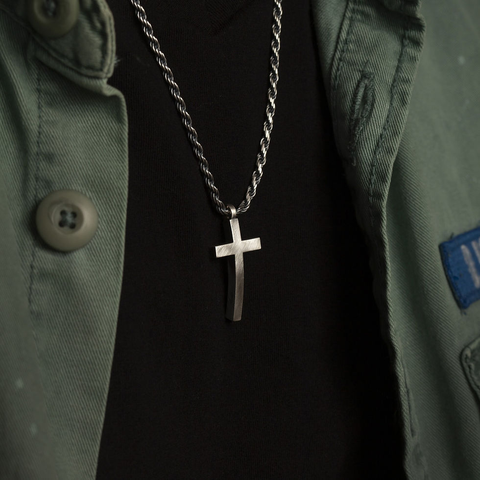 Thumbnail: Custom Cross Necklace Handmade, Christian Gifts for Men.