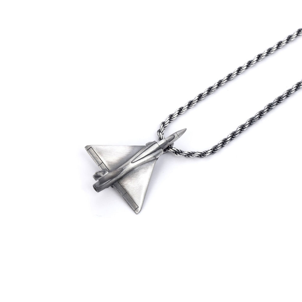 Thumbnail: Mirage Fighter Jet Necklace,Pilot Dad Gift, Vintage Aviation Gifts.