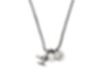 silver airplane necklace