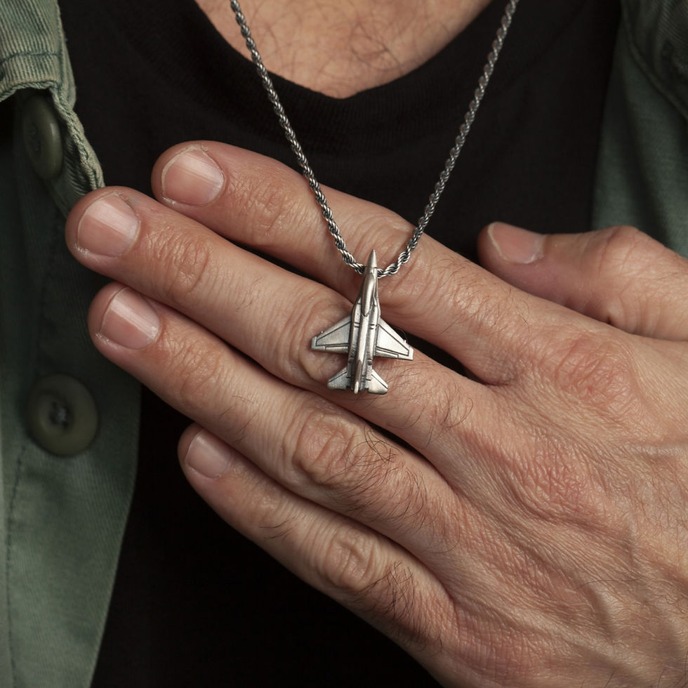 Thumbnail: F16 Jet Airplane Necklace,Fighter Jet Necklace Air Force Graduation Gift
