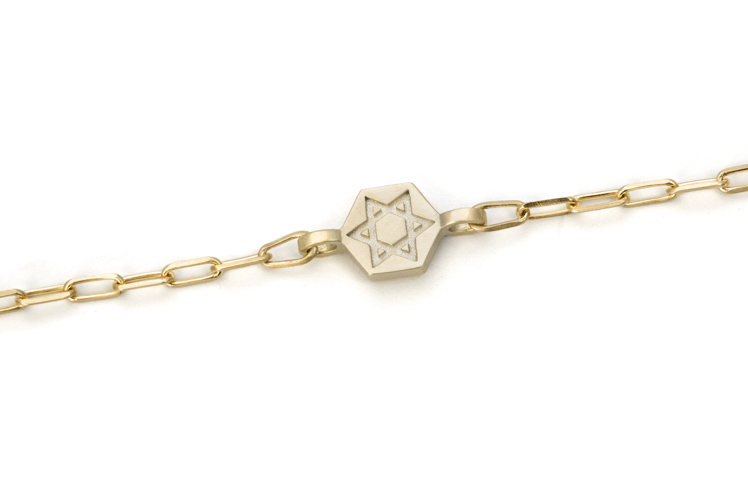 14K Gold Star of David Bracelet, Jewish Jewelry