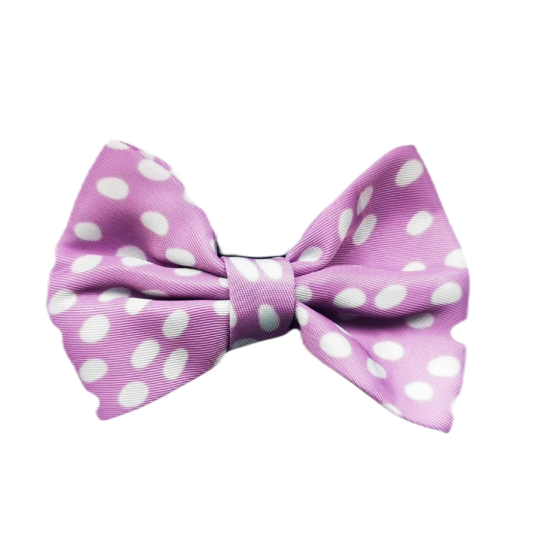 I Woof You Boutique Purple Polka Dot Bow Tie - Small