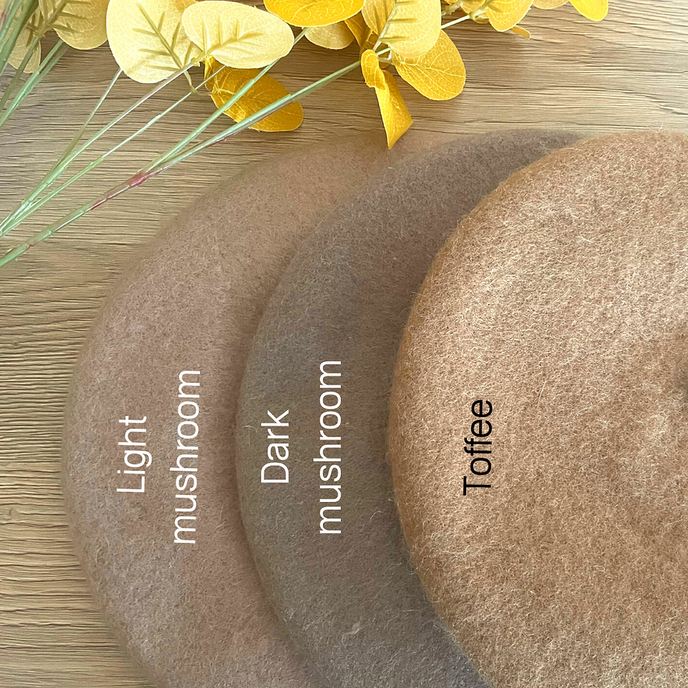 Thumbnail: Hand embroidered beret, silk ribbon flowers, 100% wool beret with pure silk