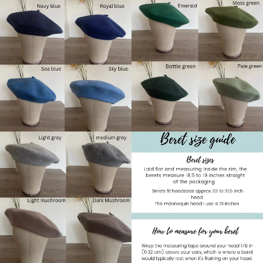 Thumbnail: Sunflower beret - 100% wool beret