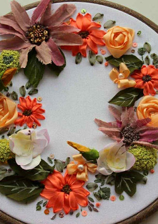 orange embroidery
