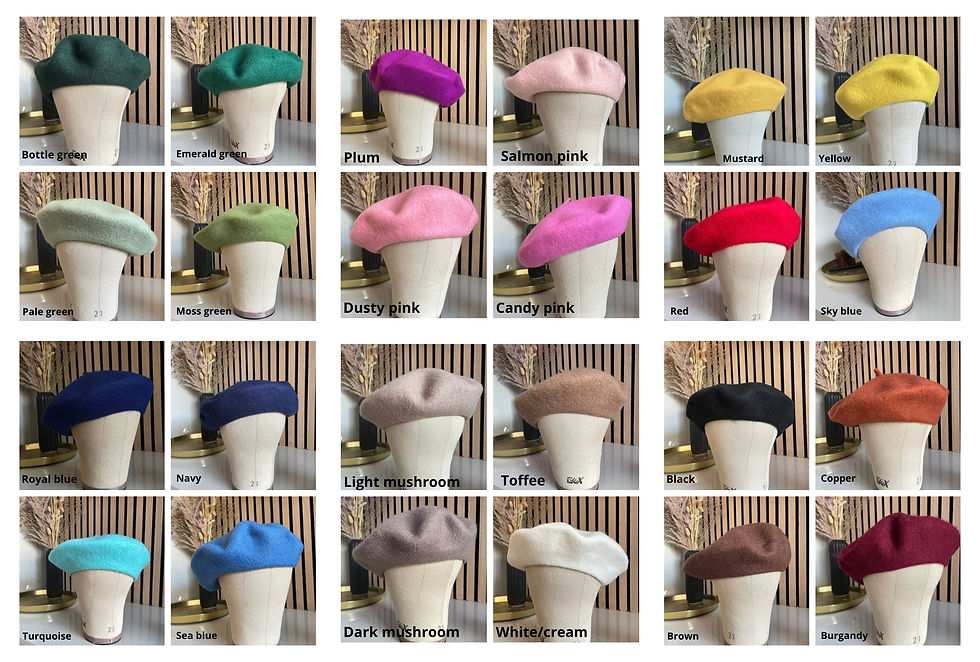 Miniaturbild: Silk flower beret with roses and daisies