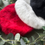 Miniaturbild: Fluffy white black or red beret, angora and acrylic mix, adjustable size