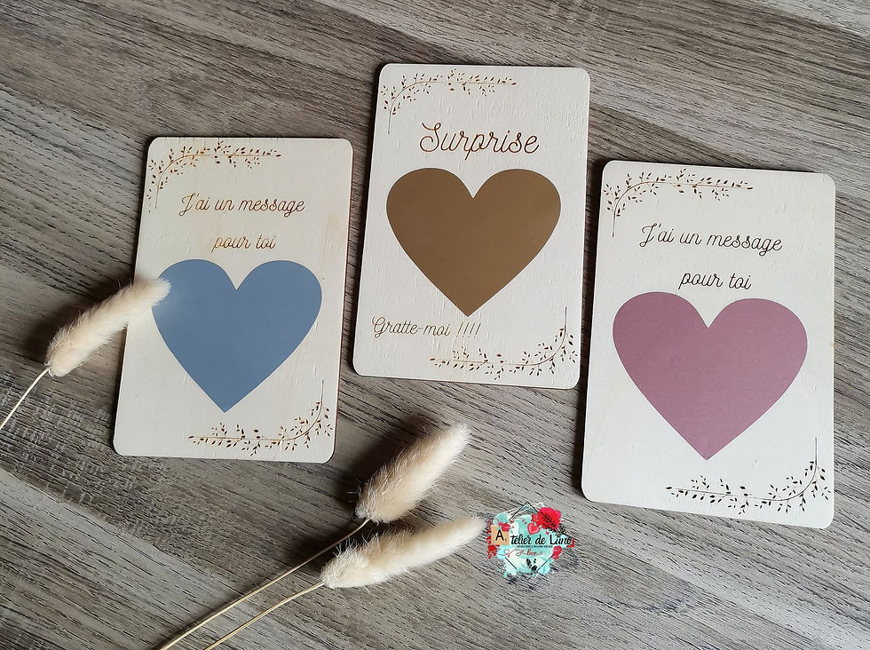 Miniature : CARTE A MESSAGE A GRATTER