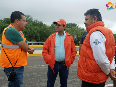 REALIZA RECORRIDO ALCALDE POR LA CIUDAD PARA CONSTATAR LOS ESTRAGOS DE LAS LLUVIAS.