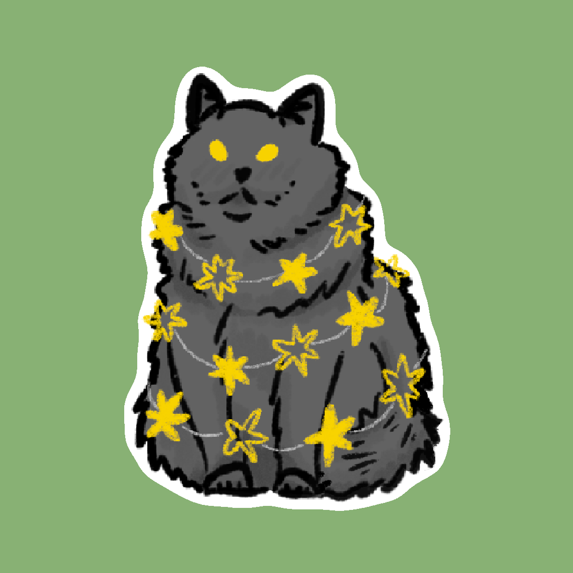 Star Cat Sticker