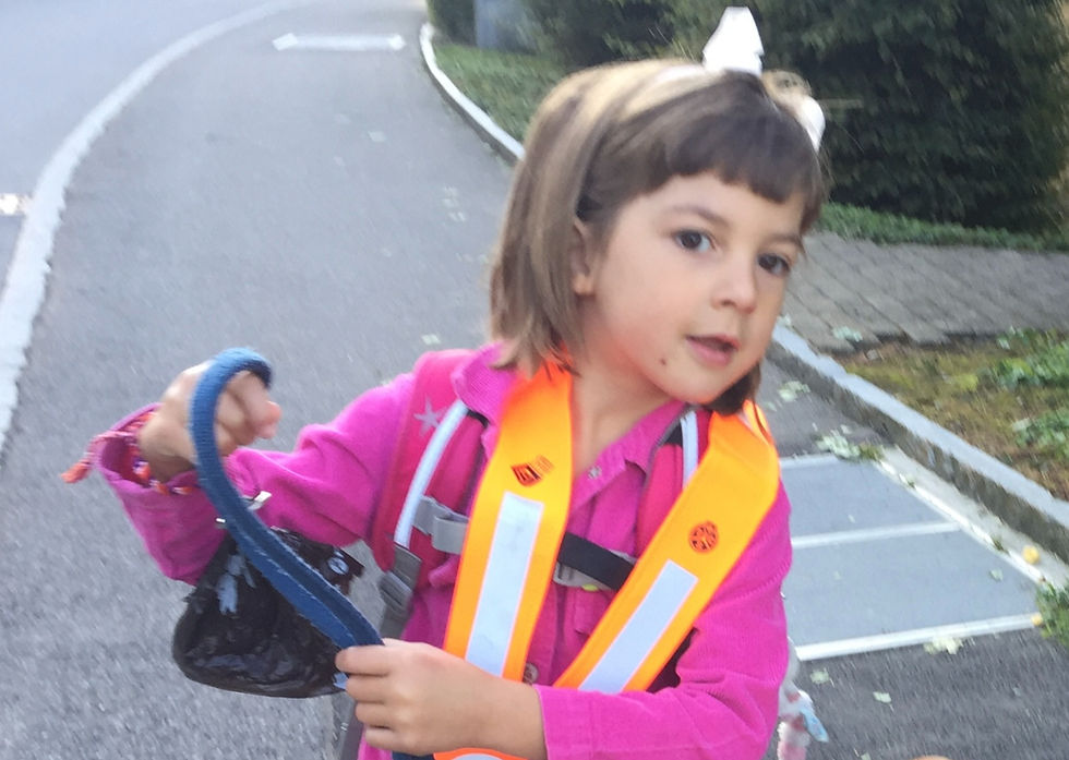 Dear Jody,Why are so many small children walking around Ägeri with an orange band around their neck? xx Curious