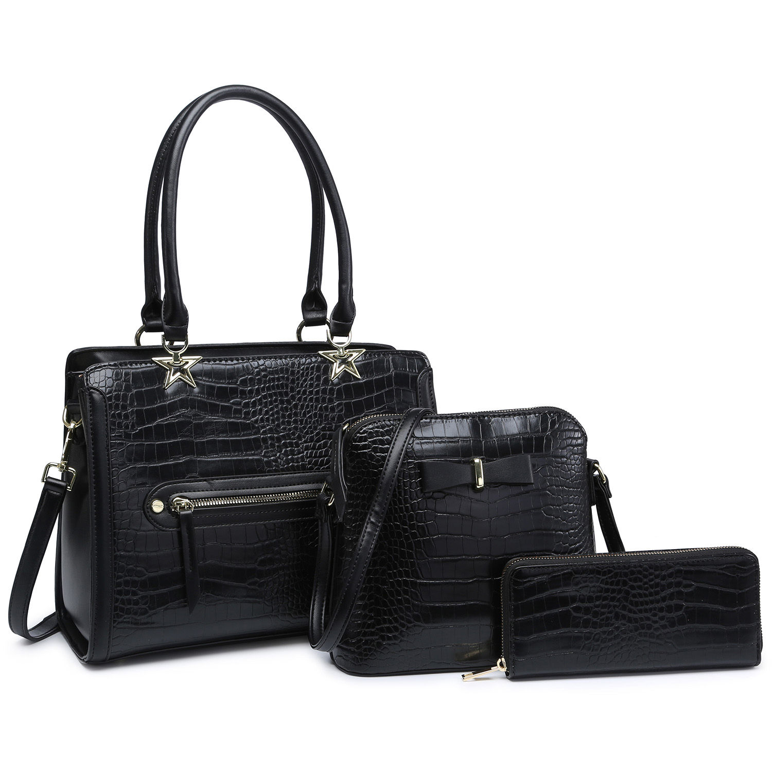 Smooth Black Satchel