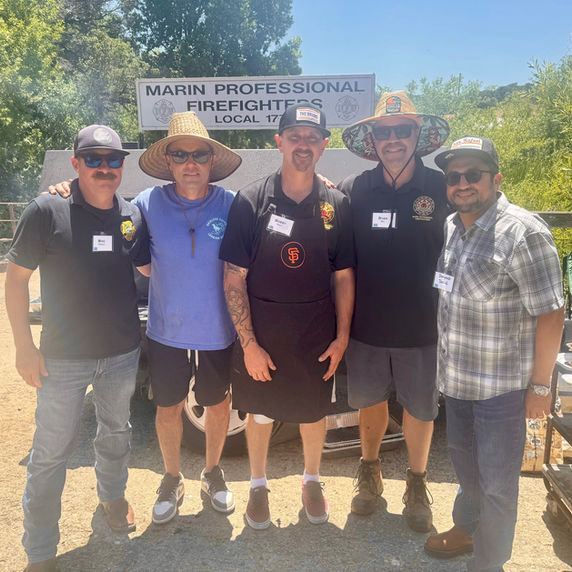 Marin Professional Firefighters Local 1775 members outdoors