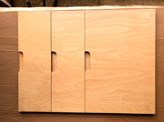 Birch Plywood Kitchen Drawers with J Pull finger handles